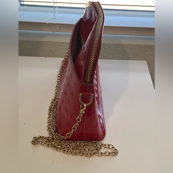Arcadia Red and Gold Accent Handbag - Picture 3 of 11